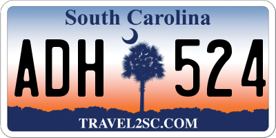 SC license plate ADH524