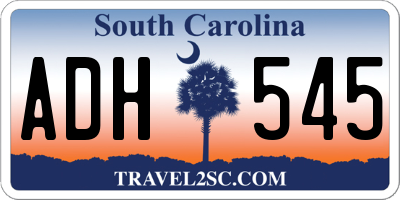 SC license plate ADH545