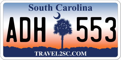 SC license plate ADH553