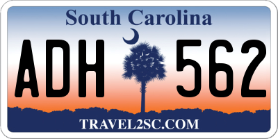 SC license plate ADH562