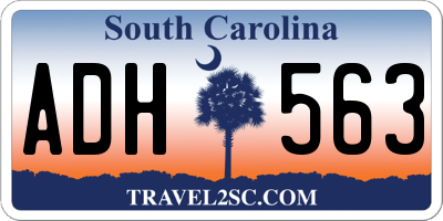 SC license plate ADH563
