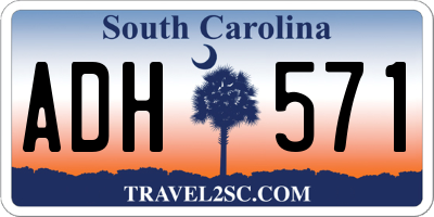 SC license plate ADH571