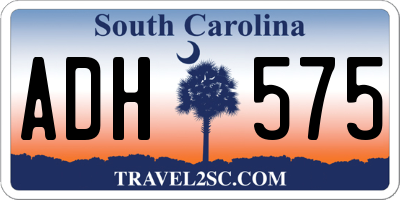 SC license plate ADH575