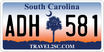 SC license plate ADH581