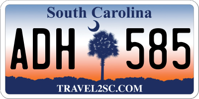 SC license plate ADH585