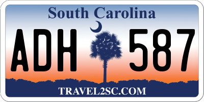 SC license plate ADH587