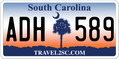 SC license plate ADH589