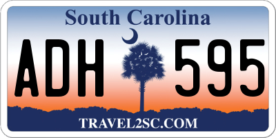 SC license plate ADH595