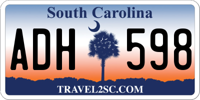 SC license plate ADH598