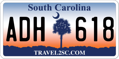 SC license plate ADH618