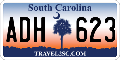 SC license plate ADH623