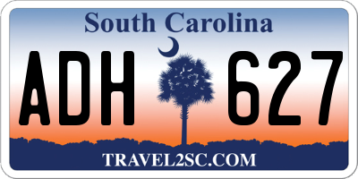 SC license plate ADH627