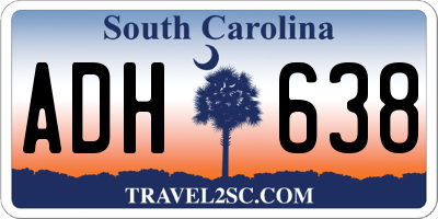 SC license plate ADH638