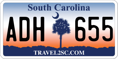 SC license plate ADH655