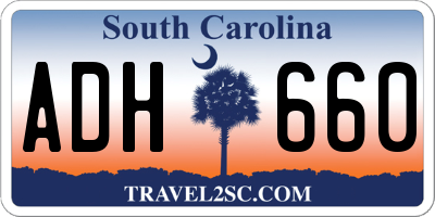 SC license plate ADH660