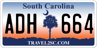 SC license plate ADH664