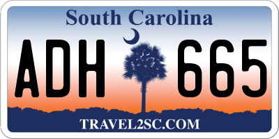 SC license plate ADH665