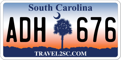 SC license plate ADH676
