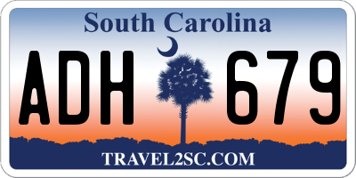 SC license plate ADH679