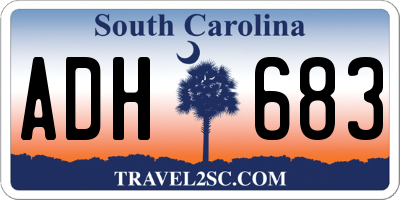 SC license plate ADH683
