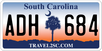 SC license plate ADH684