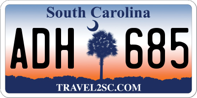 SC license plate ADH685