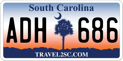 SC license plate ADH686