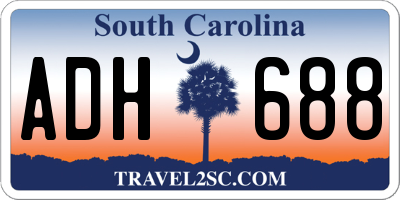 SC license plate ADH688