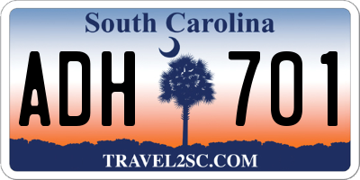SC license plate ADH701