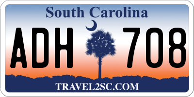 SC license plate ADH708