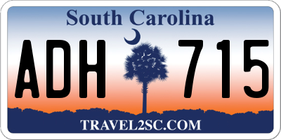 SC license plate ADH715