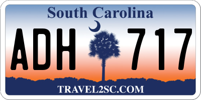 SC license plate ADH717