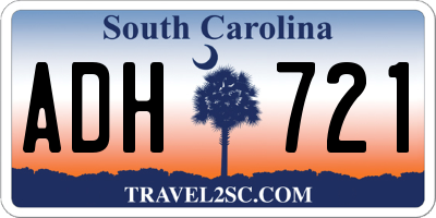 SC license plate ADH721