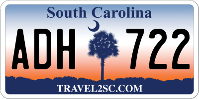 SC license plate ADH722