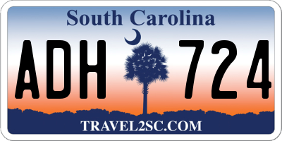 SC license plate ADH724