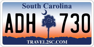 SC license plate ADH730