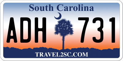 SC license plate ADH731