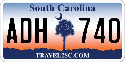 SC license plate ADH740