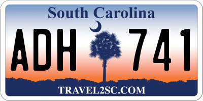 SC license plate ADH741