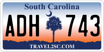 SC license plate ADH743