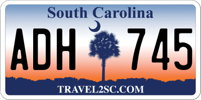 SC license plate ADH745