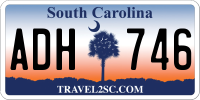 SC license plate ADH746