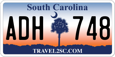 SC license plate ADH748