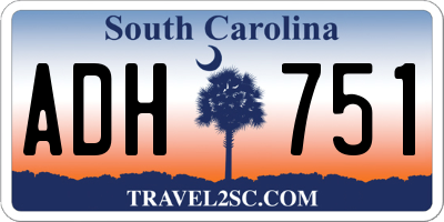 SC license plate ADH751