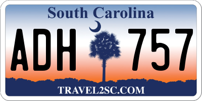 SC license plate ADH757