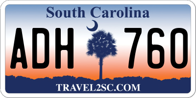 SC license plate ADH760