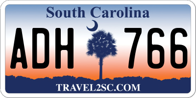 SC license plate ADH766