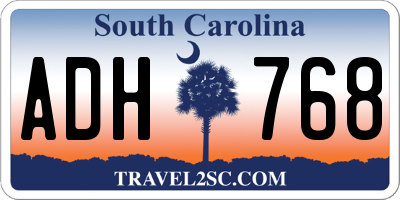 SC license plate ADH768