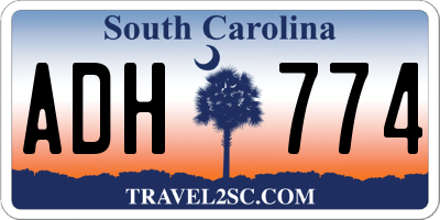 SC license plate ADH774
