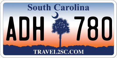 SC license plate ADH780